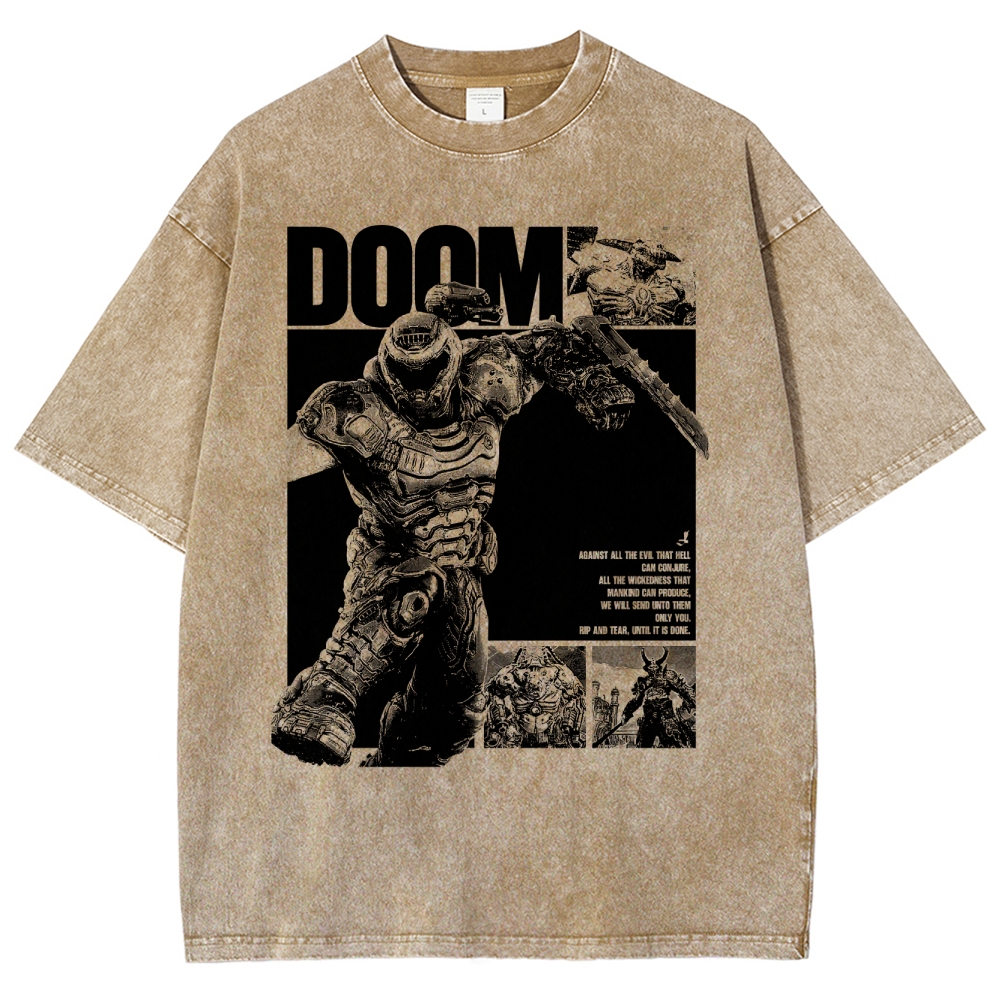 DOOM Unisex Fit Washed T-Shirt 2603017149