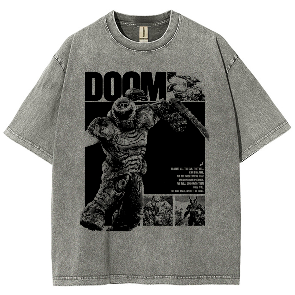 DOOM Unisex Fit Washed T-Shirt 2603017149