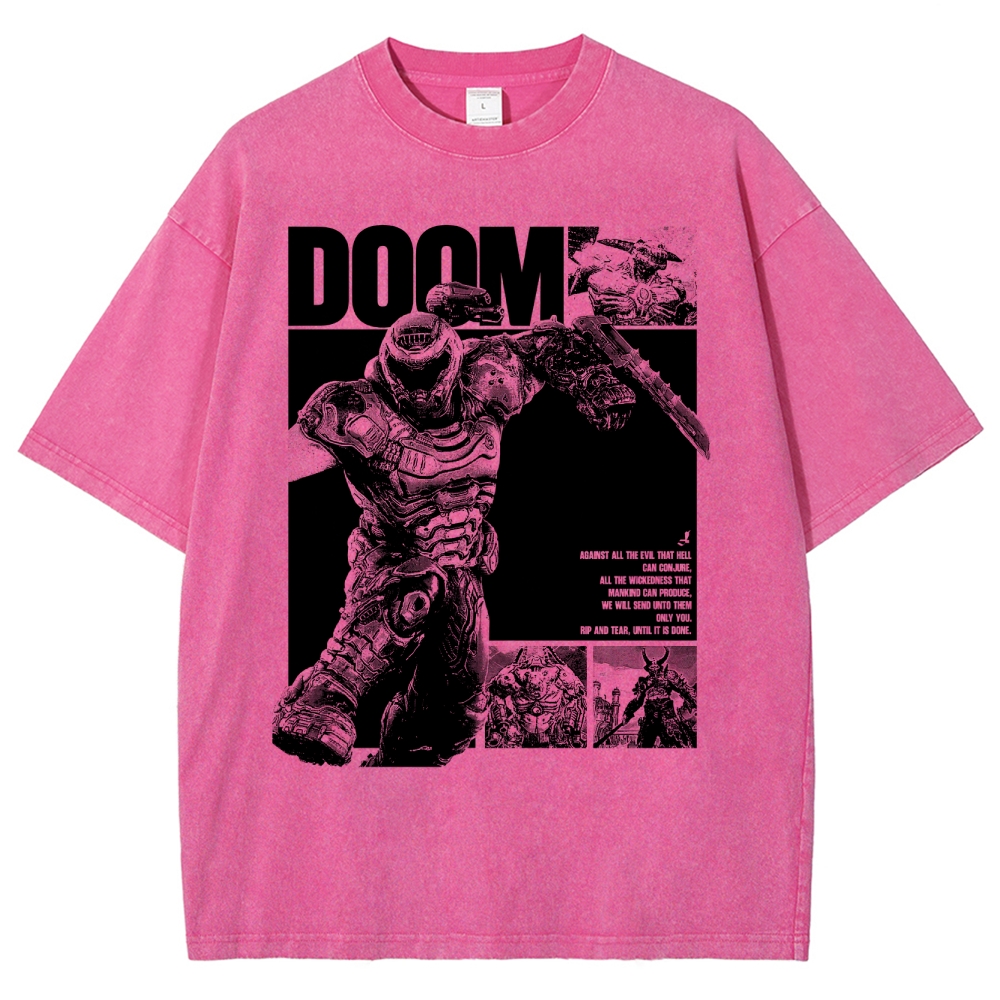 DOOM Unisex Fit Washed T-Shirt 2603017149