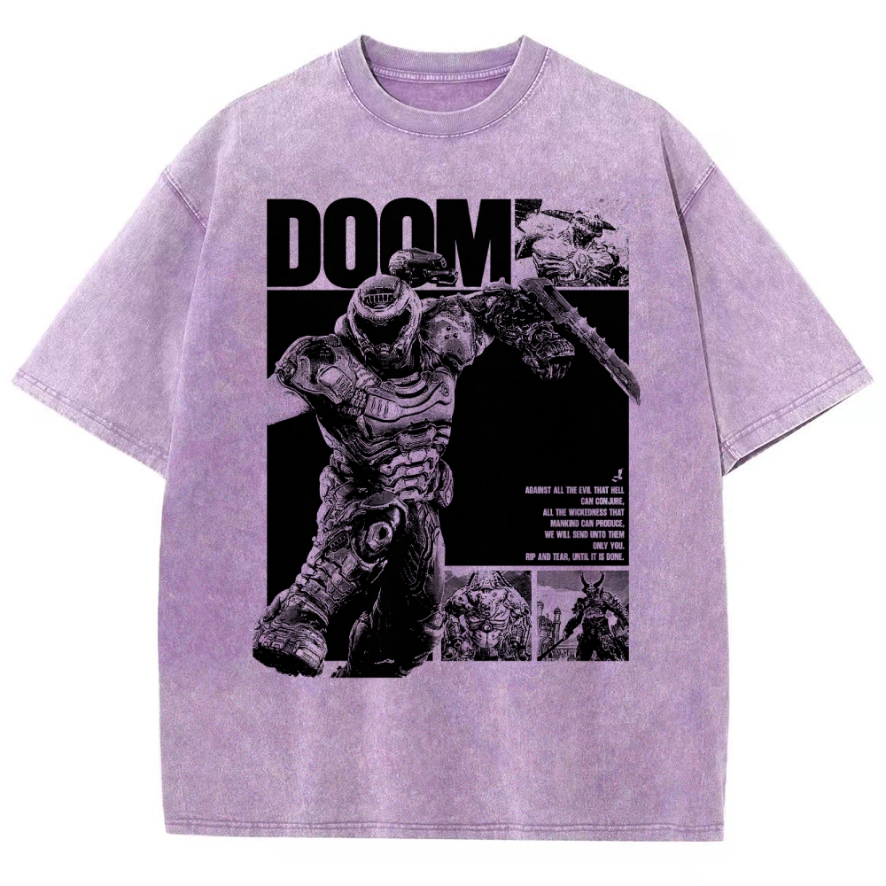DOOM Unisex Fit Washed T-Shirt 2603017149