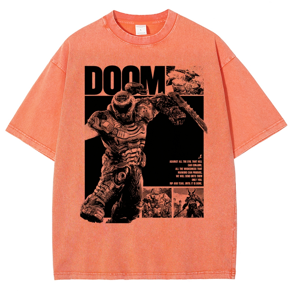 DOOM Unisex Fit Washed T-Shirt 2603017149