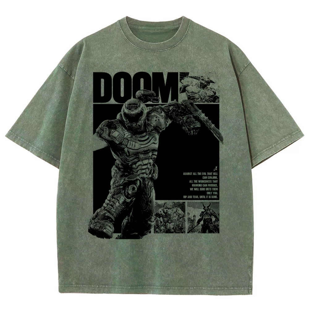 DOOM Unisex Fit Washed T-Shirt 2603017149