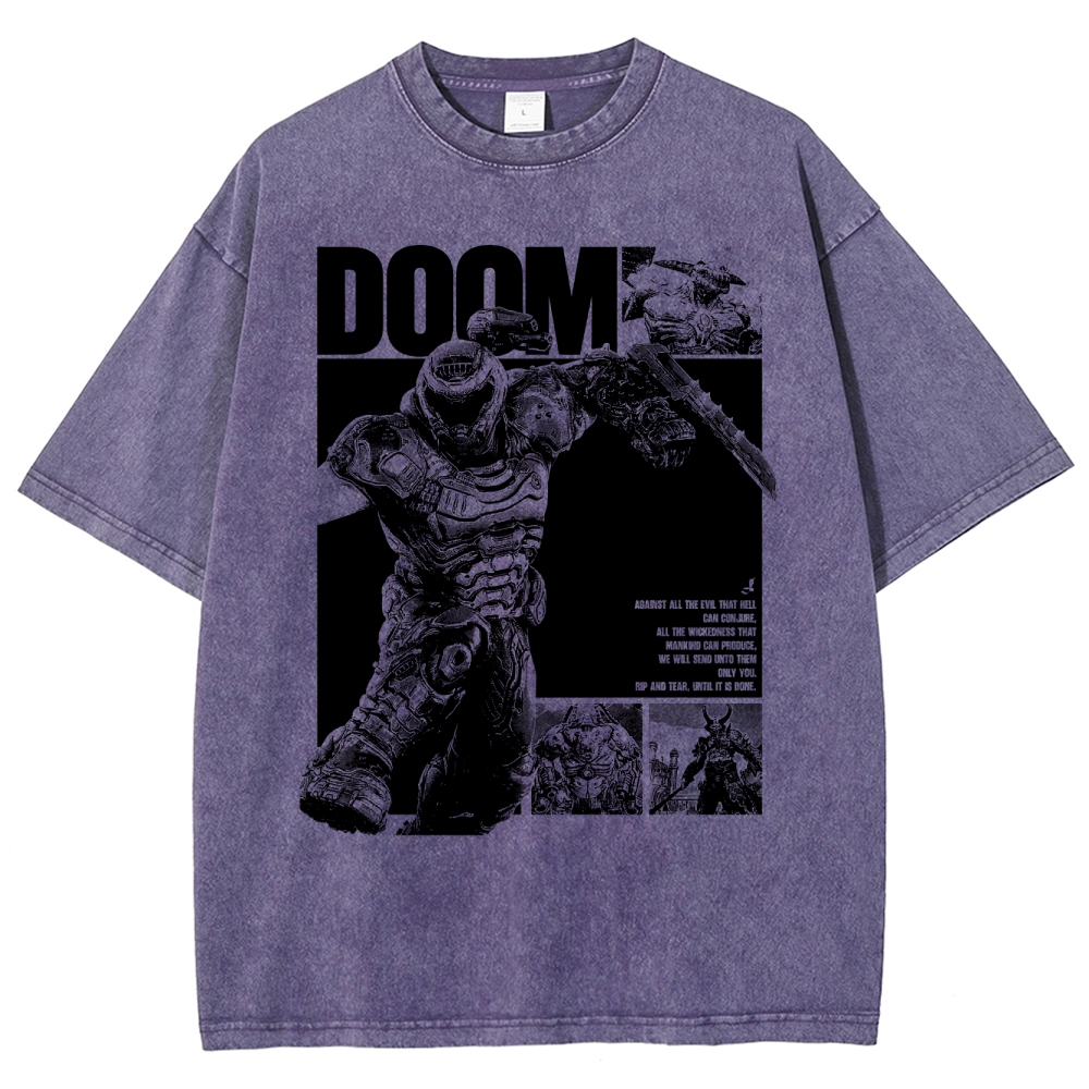 DOOM Unisex Fit Washed T-Shirt 2603017149