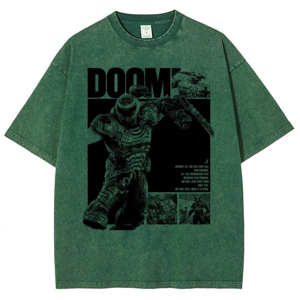 DOOM Unisex Fit Washed T-Shirt 2603017149