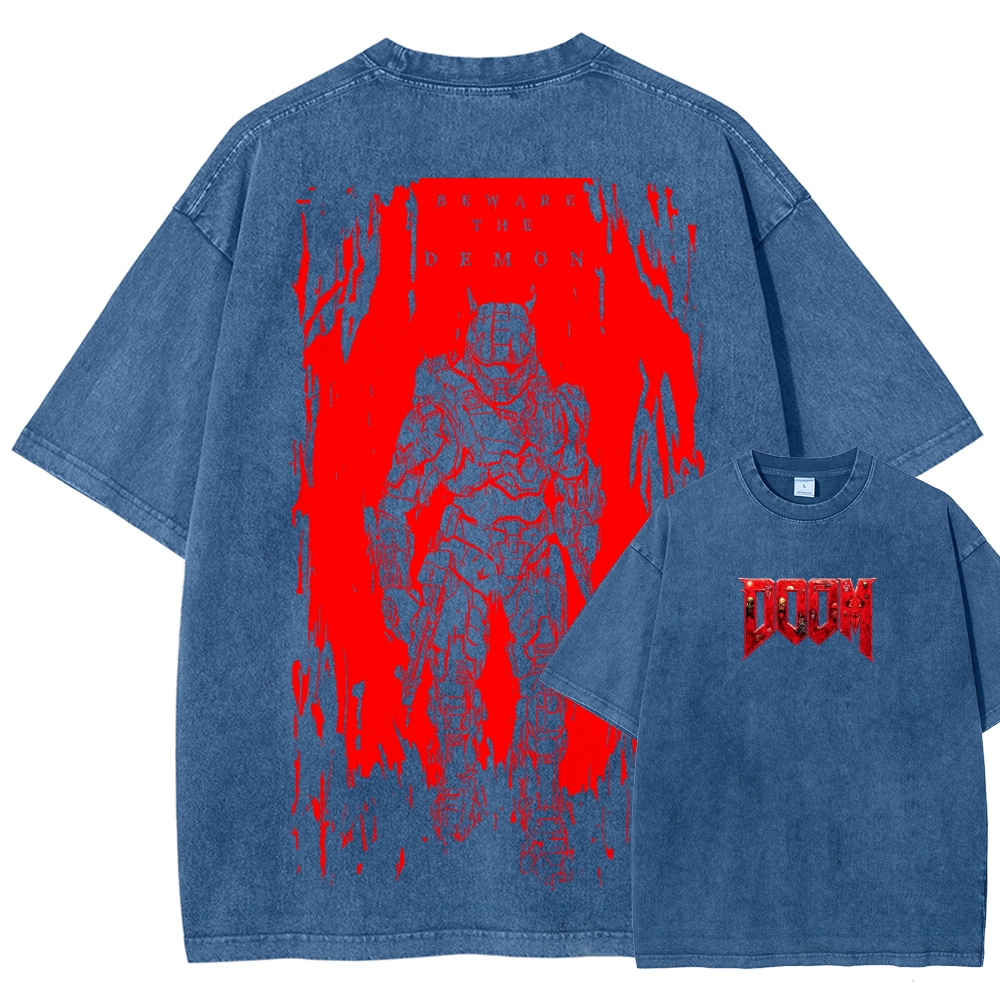 DOOM Unisex Fit Washed T-Shirt 2603017153