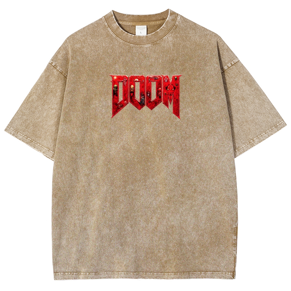 DOOM Unisex Fit Washed T-Shirt 2603017153