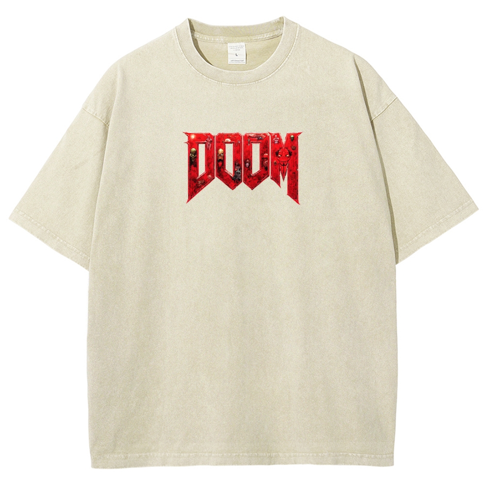 DOOM Unisex Fit Washed T-Shirt 2603017153