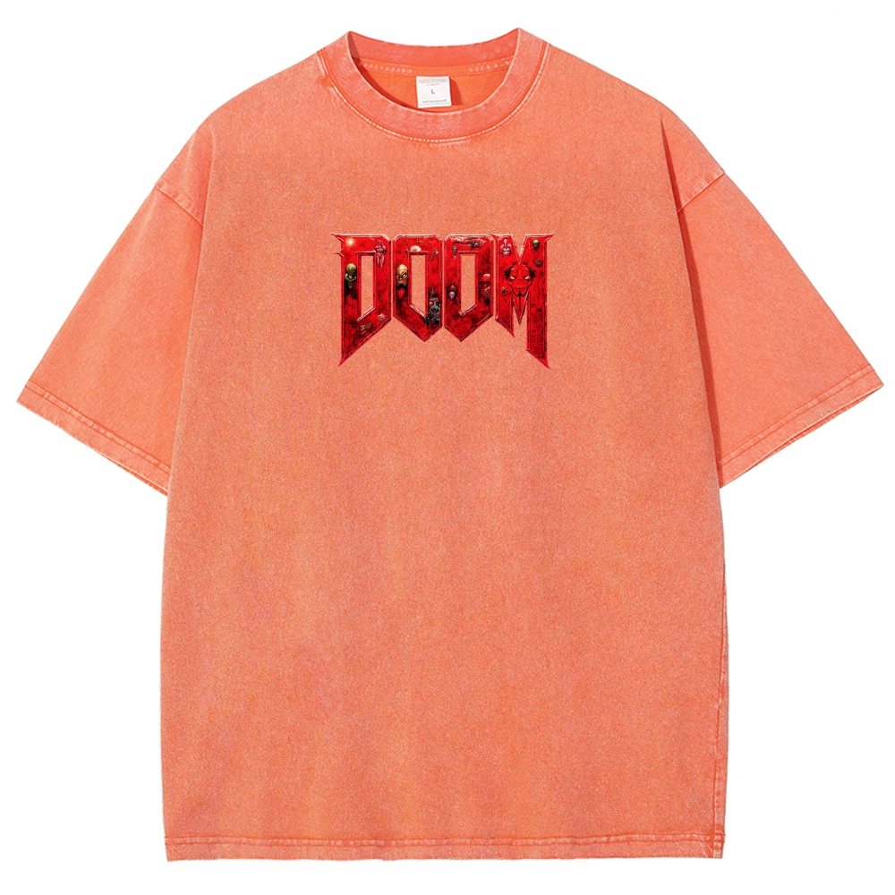DOOM Unisex Fit Washed T-Shirt 2603017153
