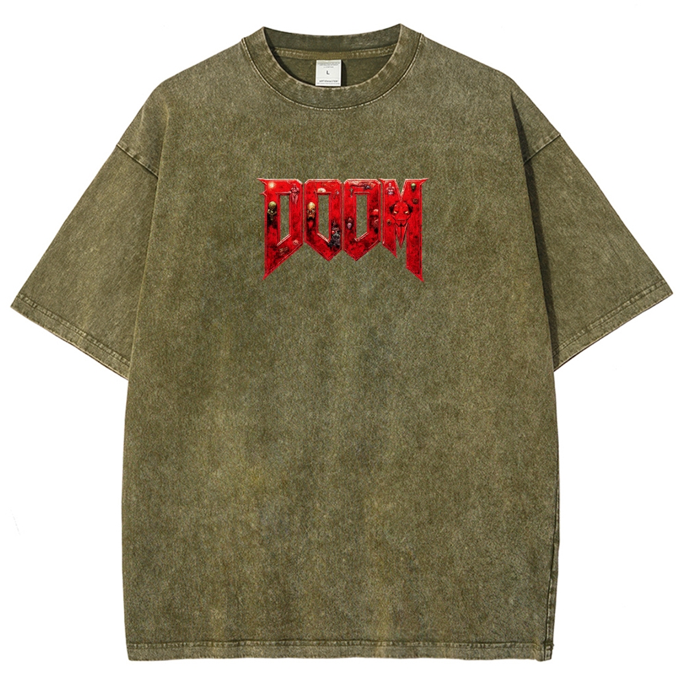 DOOM Unisex Fit Washed T-Shirt 2603017153