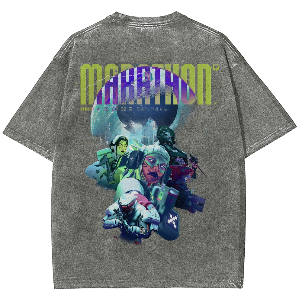 Marathon Unisex Fit Washed T-Shirt 2603017723