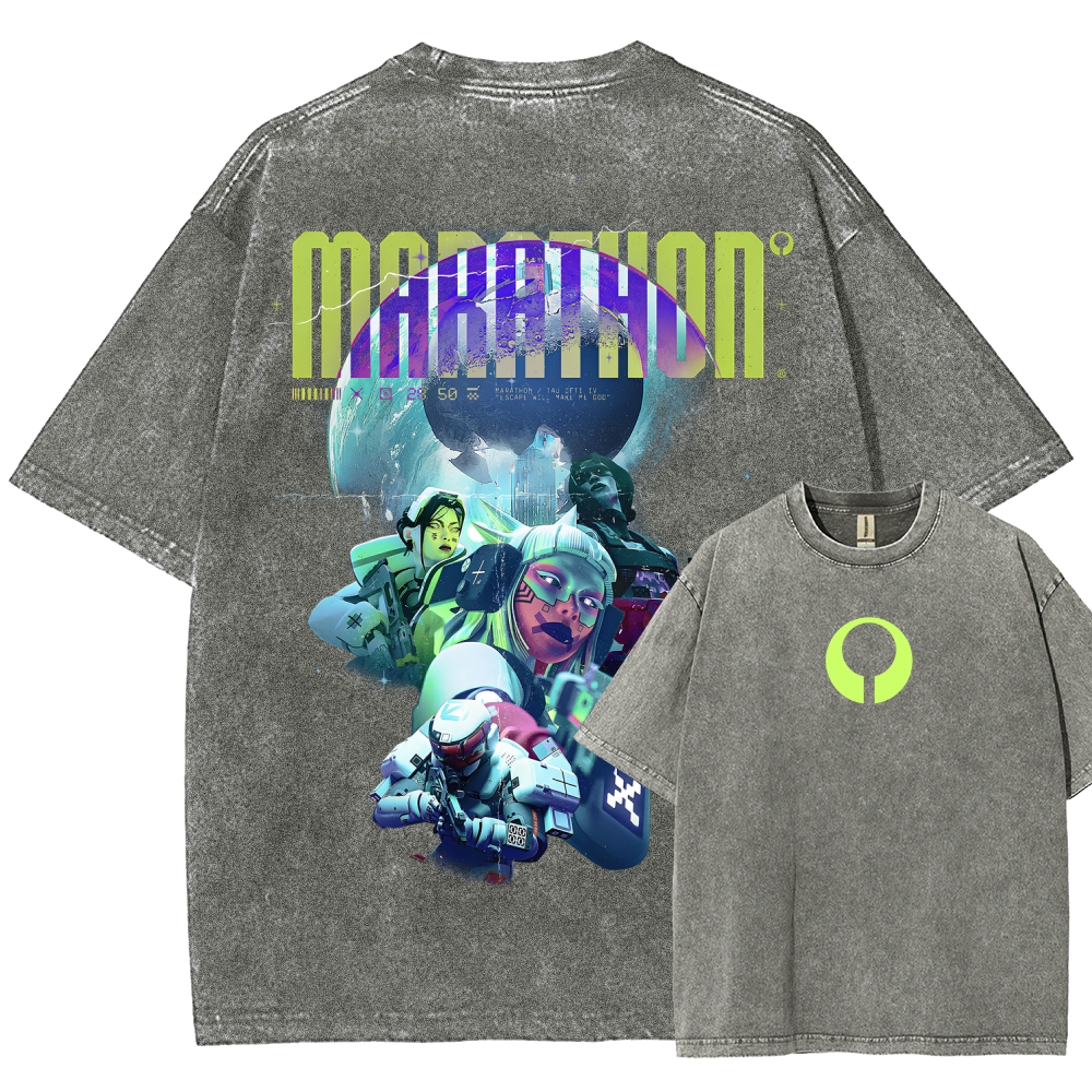 Marathon Unisex Fit Washed T-Shirt 2603017723