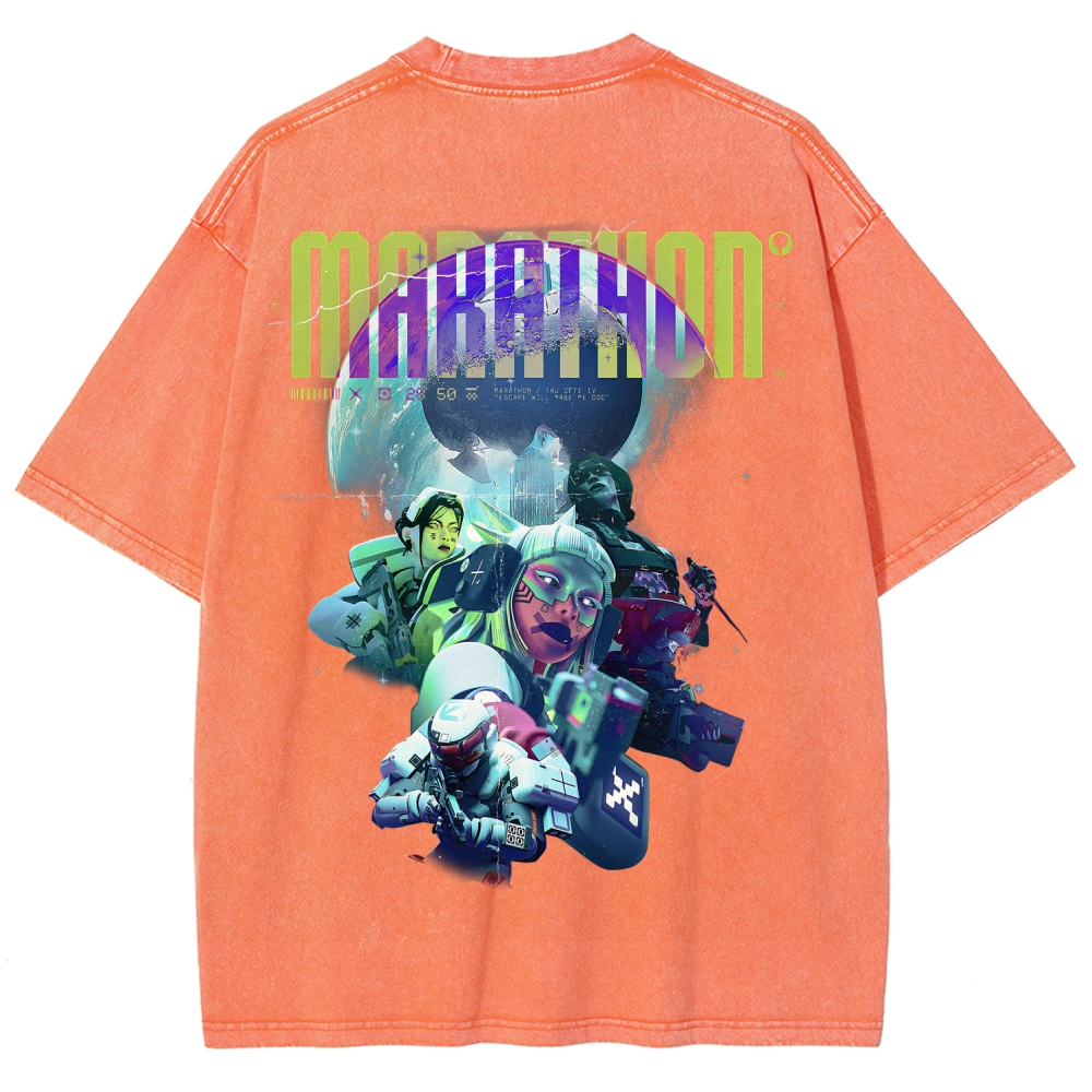 Marathon Unisex Fit Washed T-Shirt 2603017723