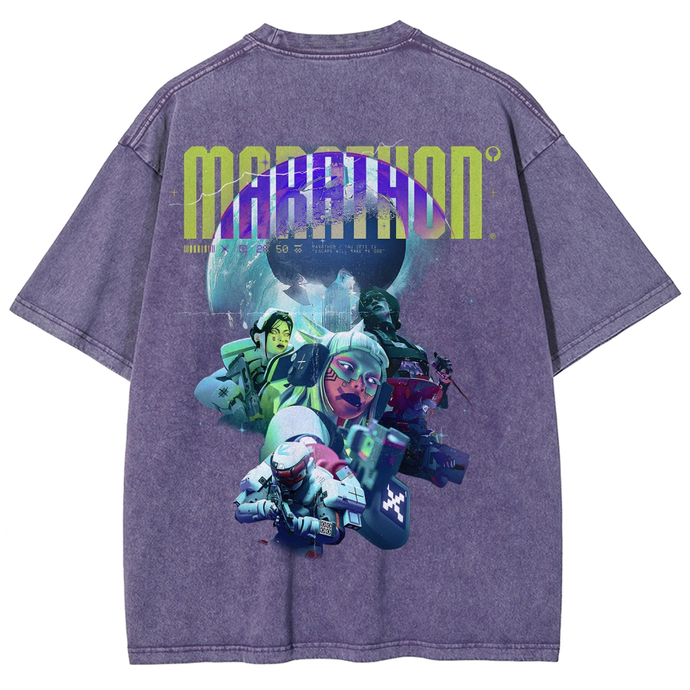 Marathon Unisex Fit Washed T-Shirt 2603017723