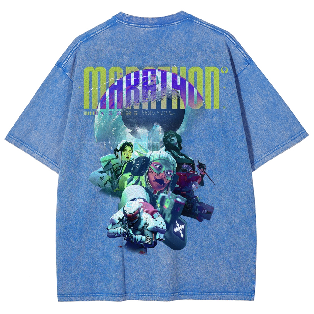 Marathon Unisex Fit Washed T-Shirt 2603017723
