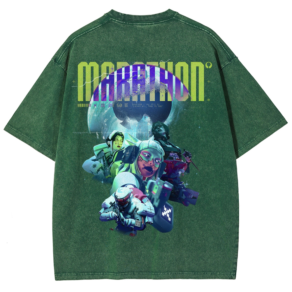 Marathon Unisex Fit Washed T-Shirt 2603017723