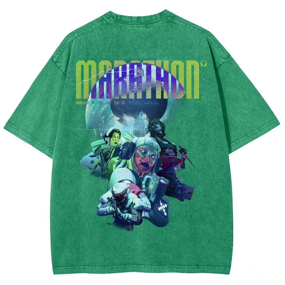 Marathon Unisex Fit Washed T-Shirt 2603017723