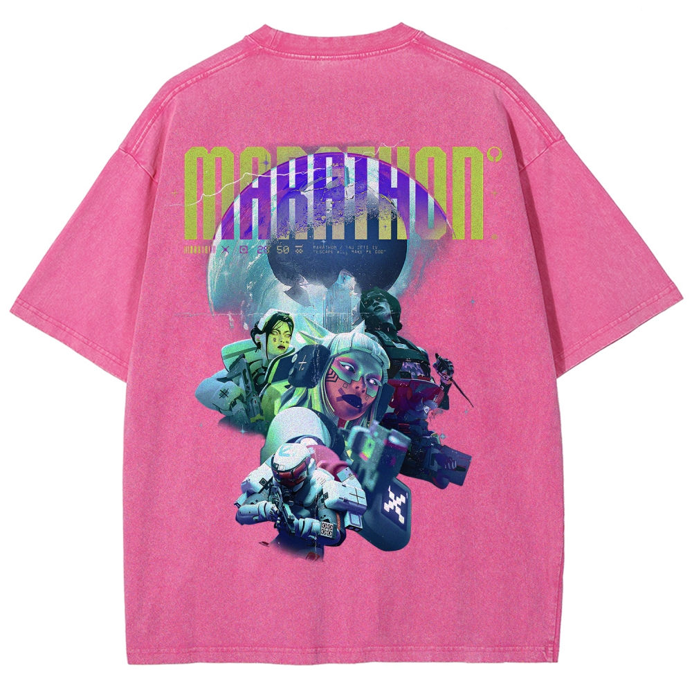 Marathon Unisex Fit Washed T-Shirt 2603017723