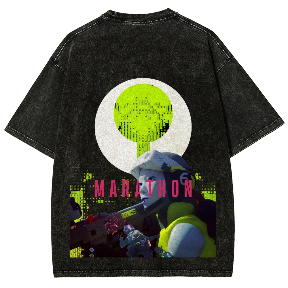 Marathon Unisex Fit Washed T-Shirt 2603017733