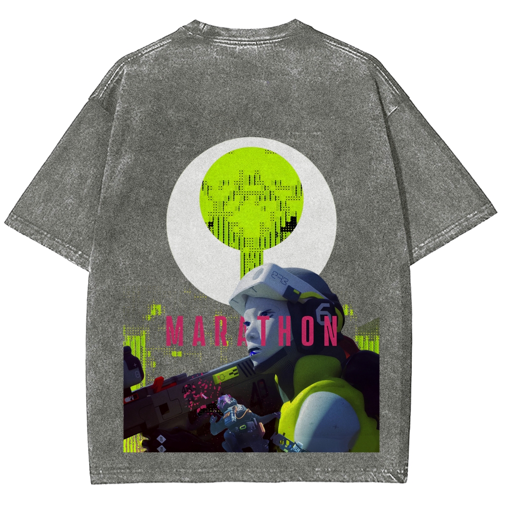 Marathon Unisex Fit Washed T-Shirt 2603017733