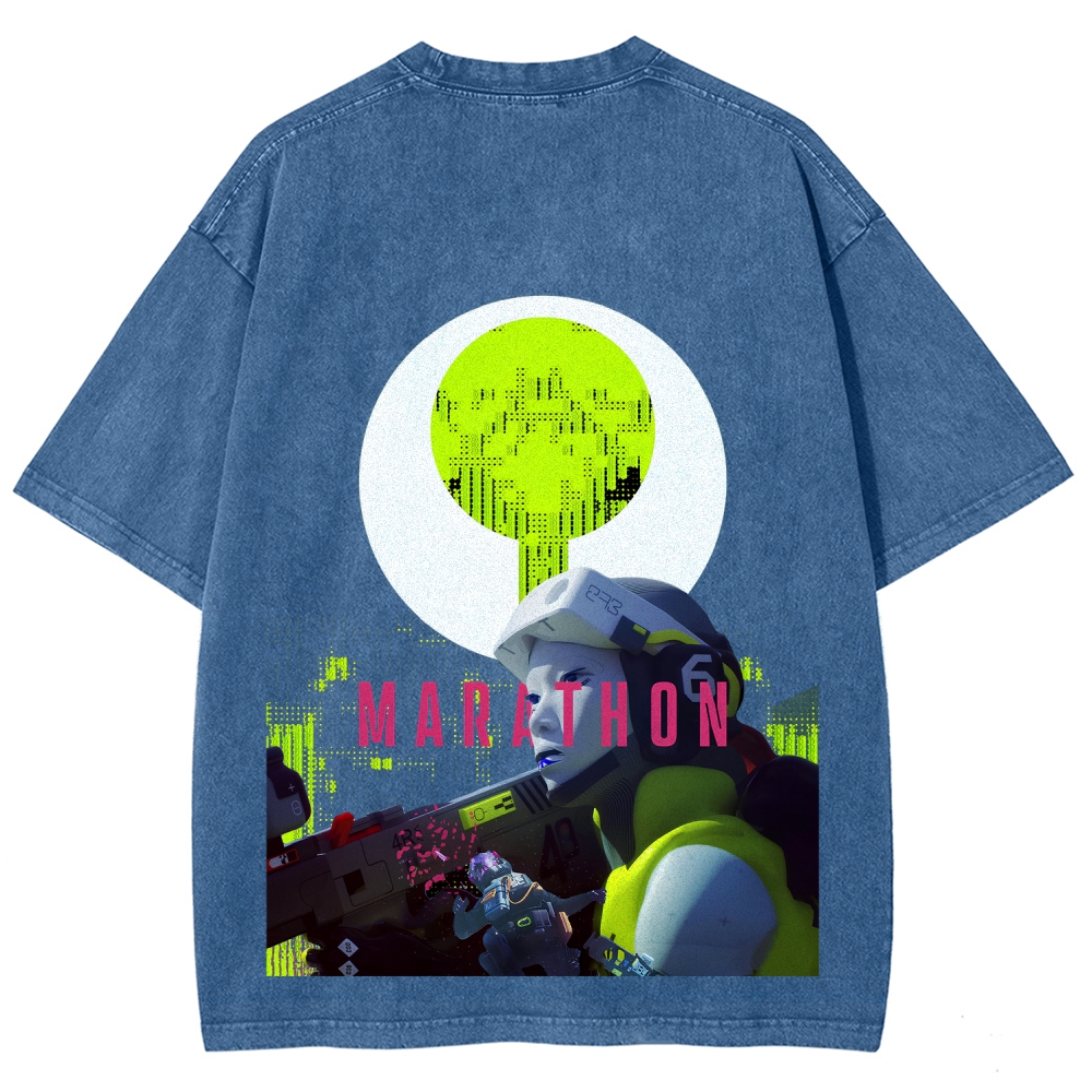 Marathon Unisex Fit Washed T-Shirt 2603017733