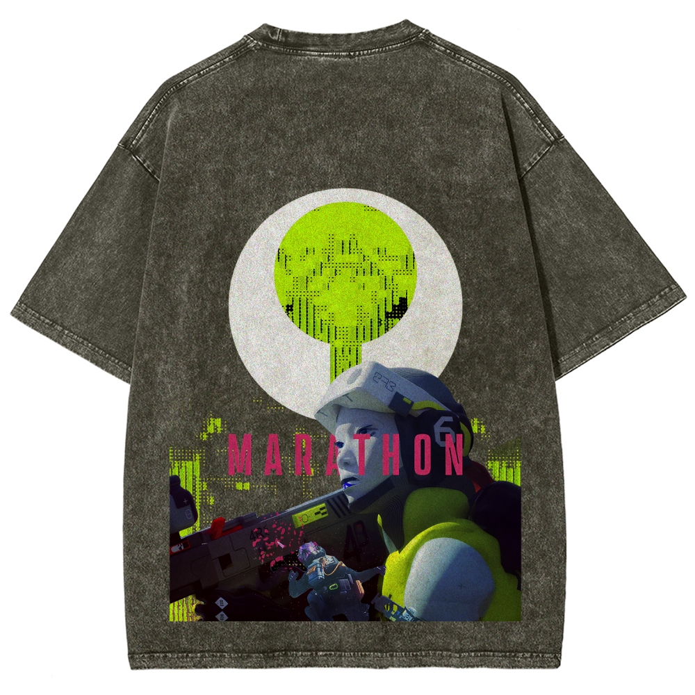 Marathon Unisex Fit Washed T-Shirt 2603017733