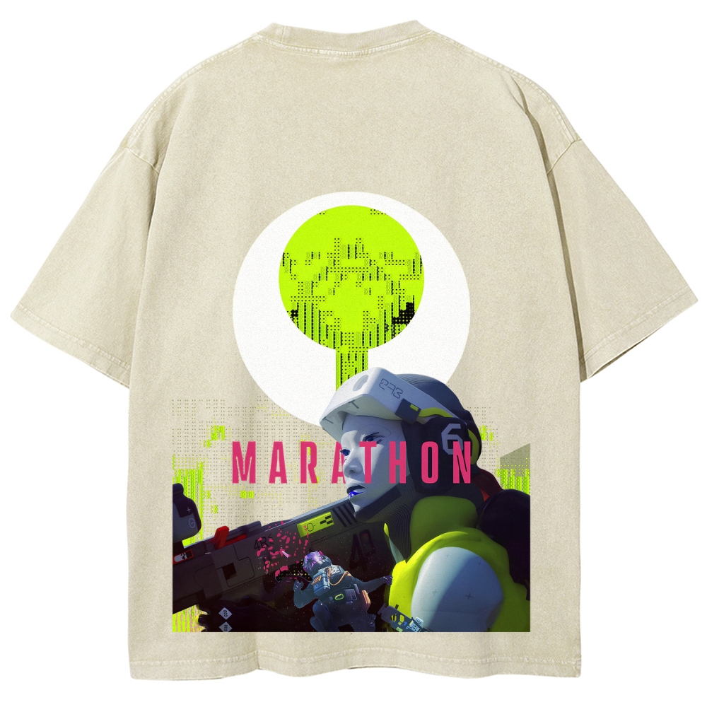 Marathon Unisex Fit Washed T-Shirt 2603017733