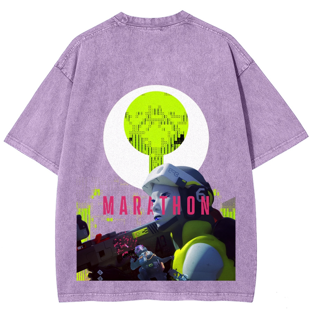 Marathon Unisex Fit Washed T-Shirt 2603017733