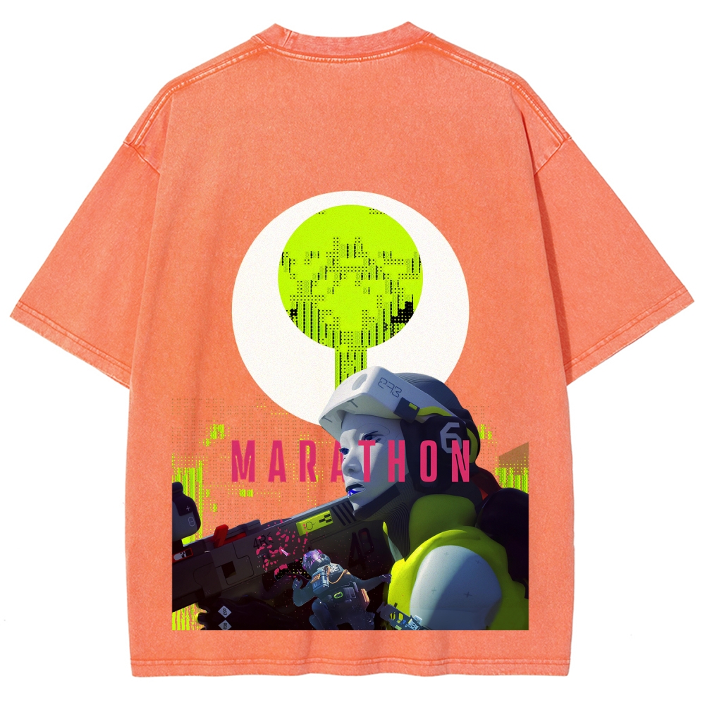 Marathon Unisex Fit Washed T-Shirt 2603017733
