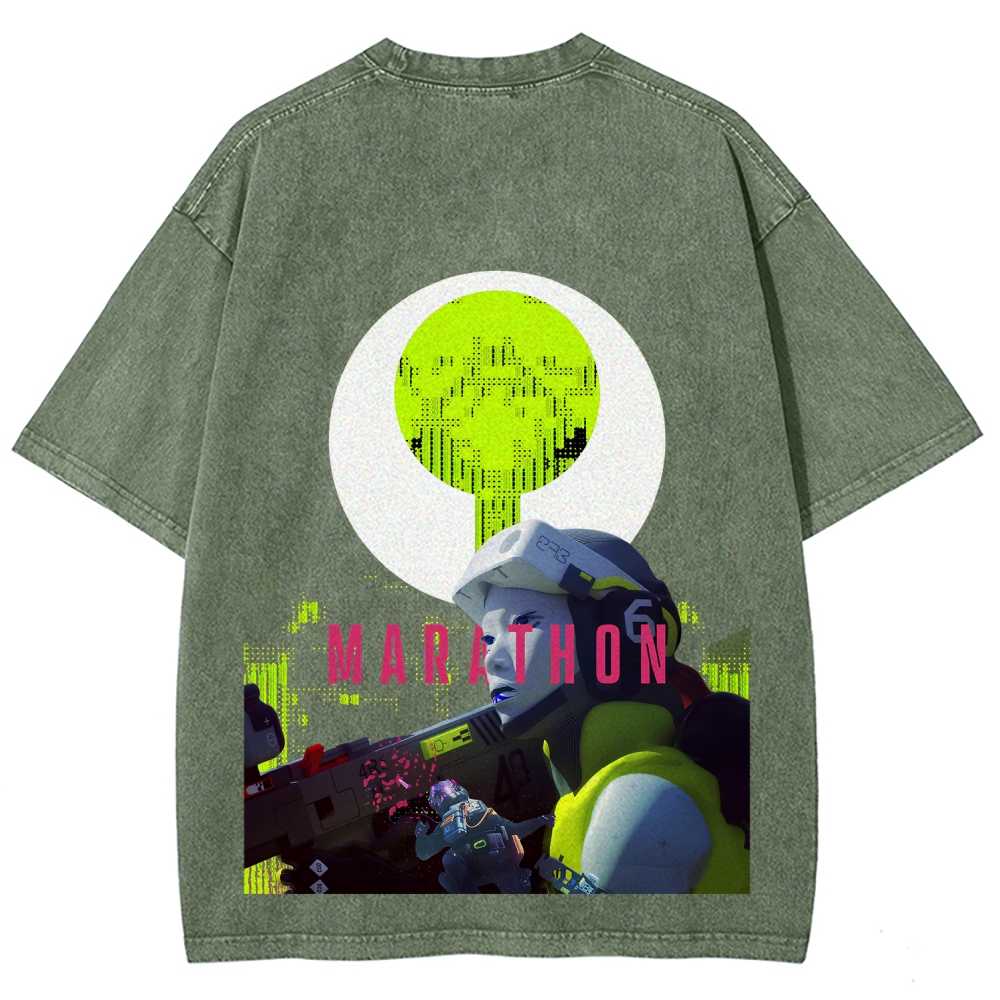 Marathon Unisex Fit Washed T-Shirt 2603017733