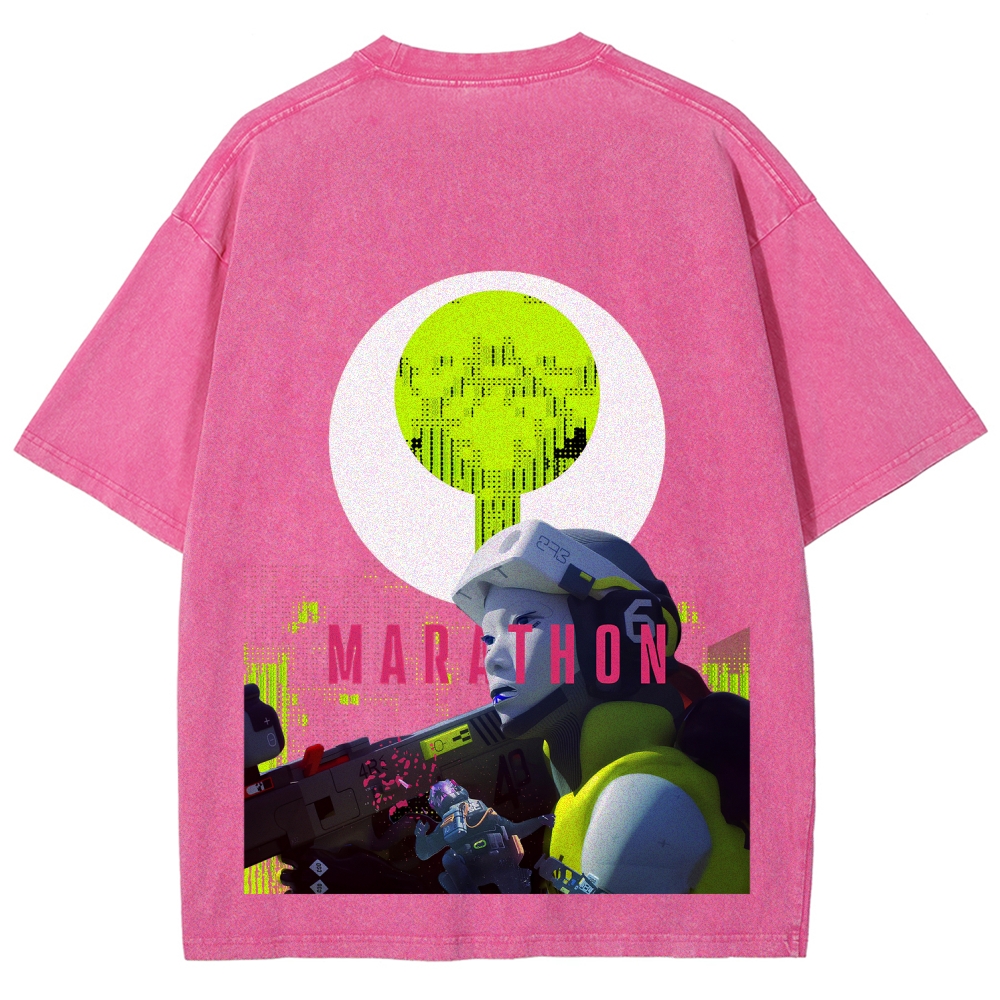 Marathon Unisex Fit Washed T-Shirt 2603017733