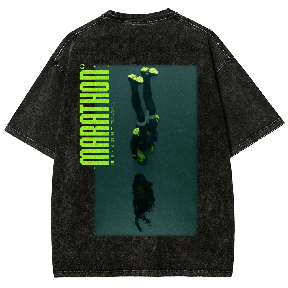 Marathon Unisex Fit Washed T-Shirt 2603017735