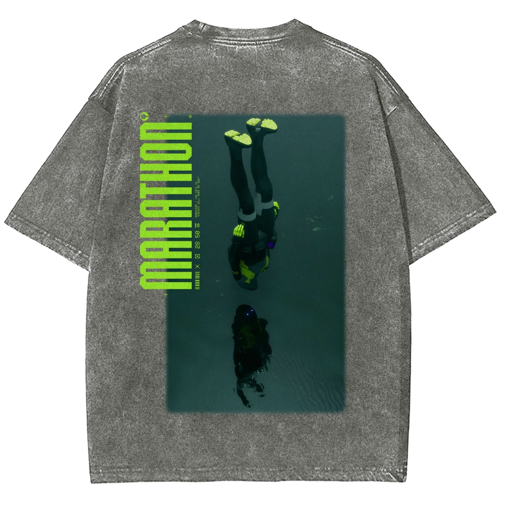 Marathon Unisex Fit Washed T-Shirt 2603017735
