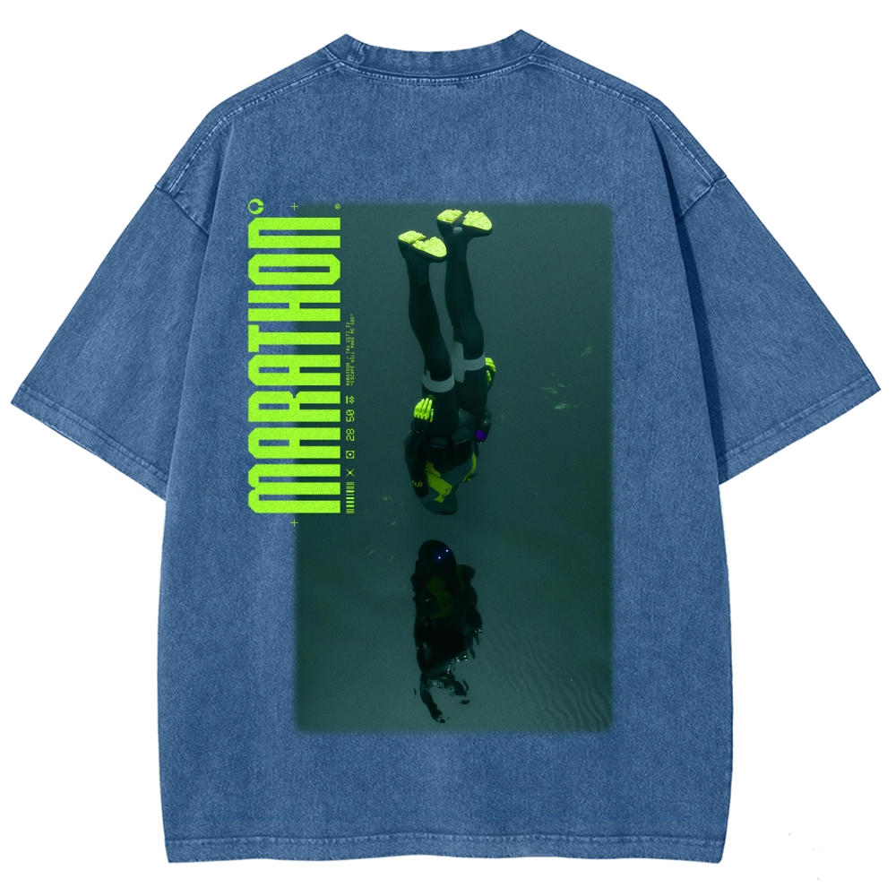 Marathon Unisex Fit Washed T-Shirt 2603017735