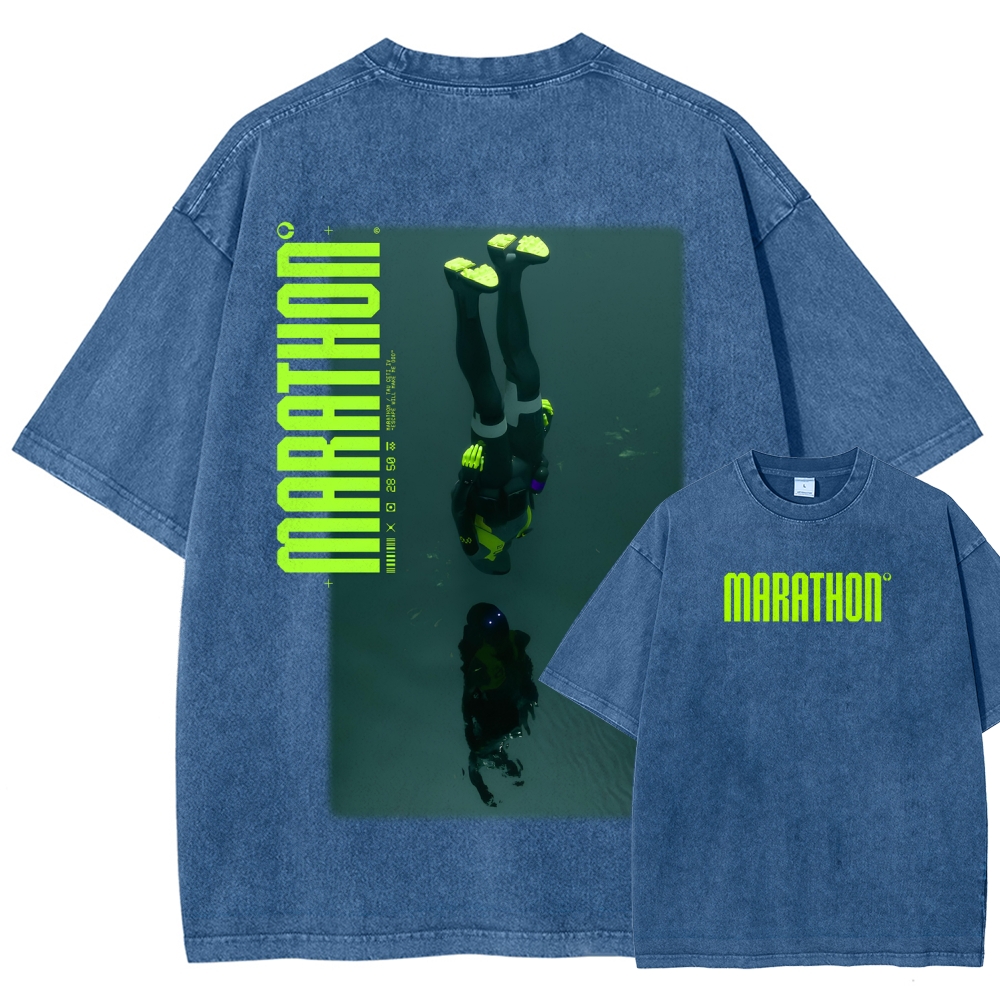 Marathon Unisex Fit Washed T-Shirt 2603017735