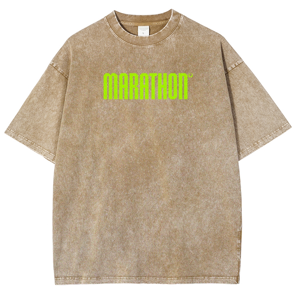 Marathon Unisex Fit Washed T-Shirt 2603017735