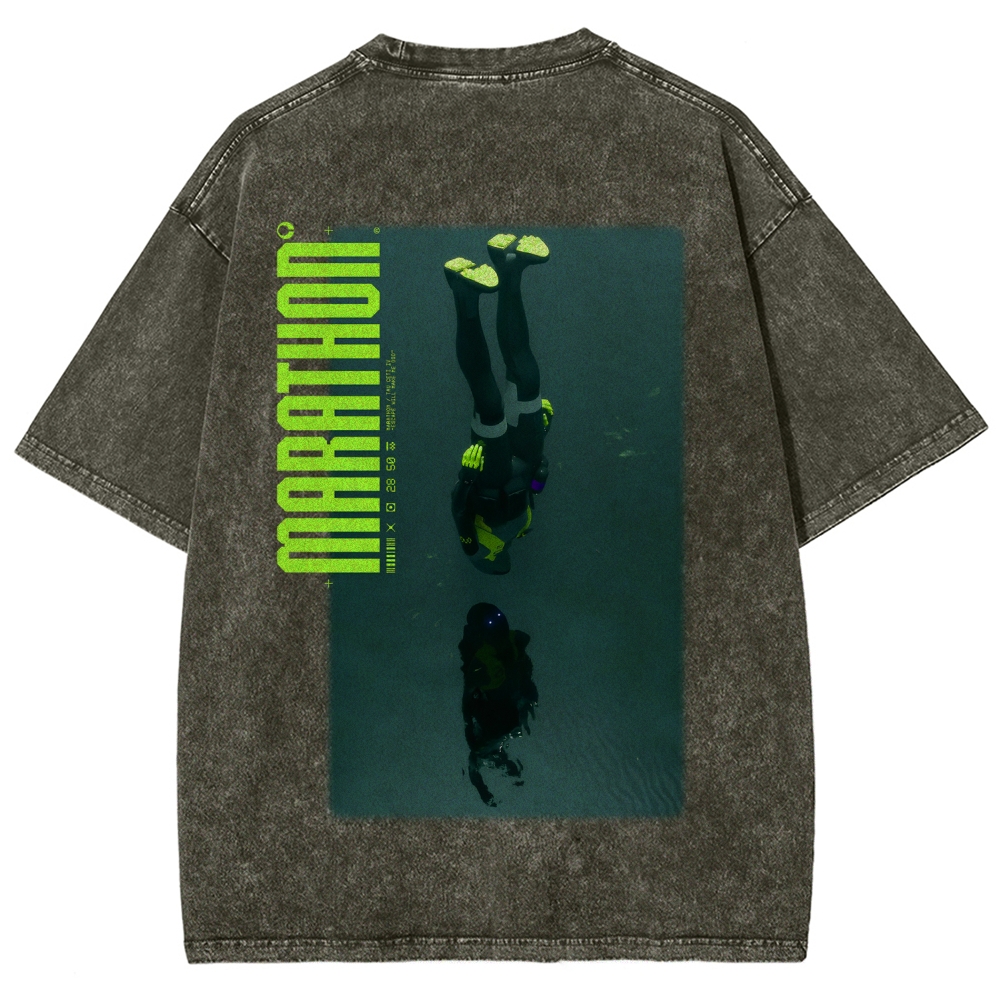 Marathon Unisex Fit Washed T-Shirt 2603017735