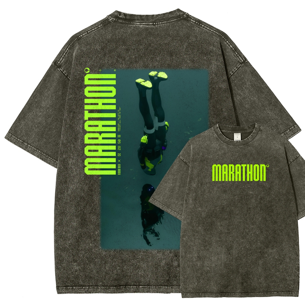 Marathon Unisex Fit Washed T-Shirt 2603017735