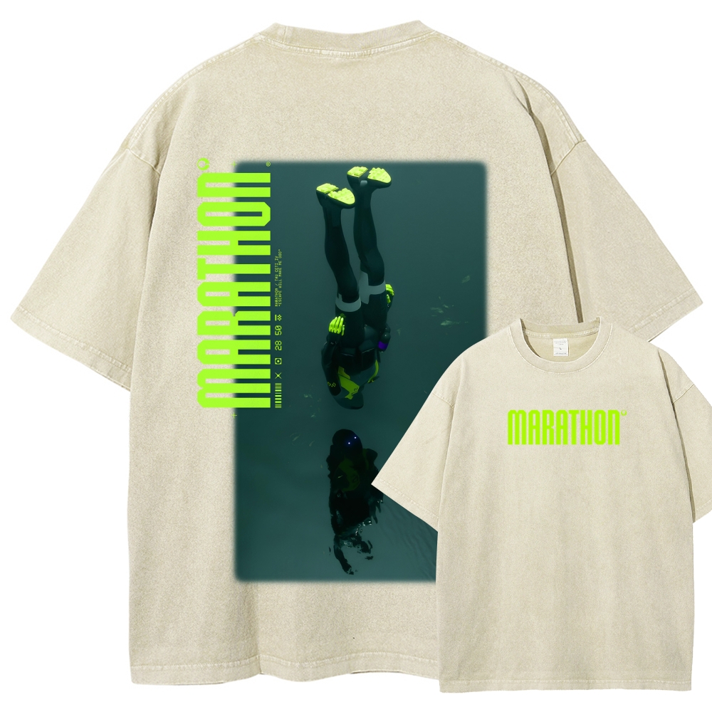 Marathon Unisex Fit Washed T-Shirt 2603017735