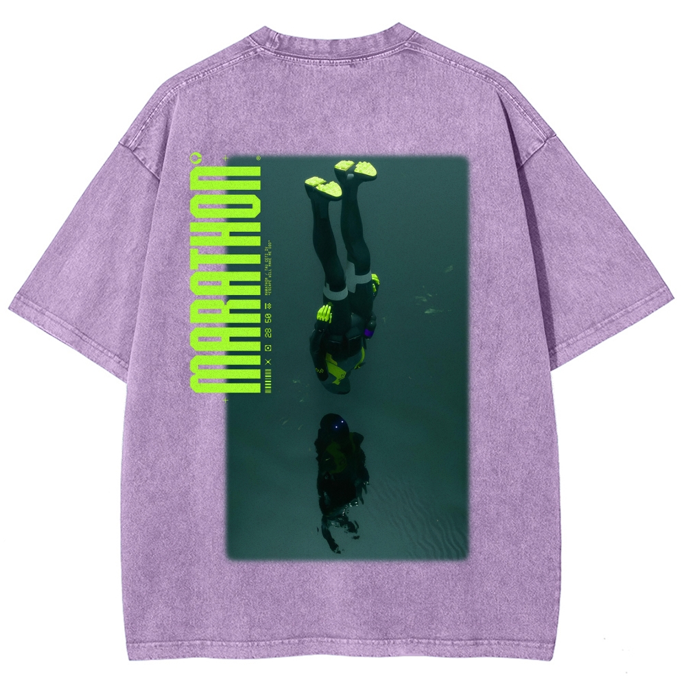 Marathon Unisex Fit Washed T-Shirt 2603017735