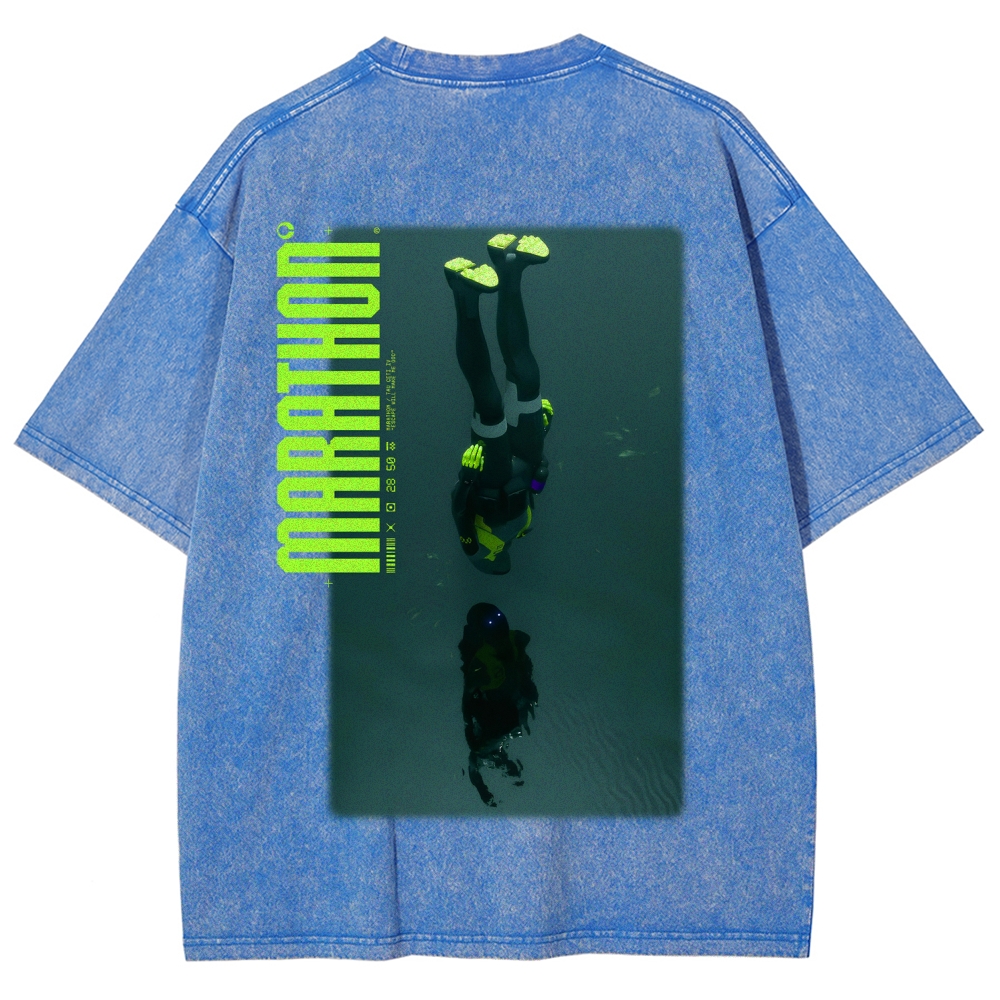 Marathon Unisex Fit Washed T-Shirt 2603017735