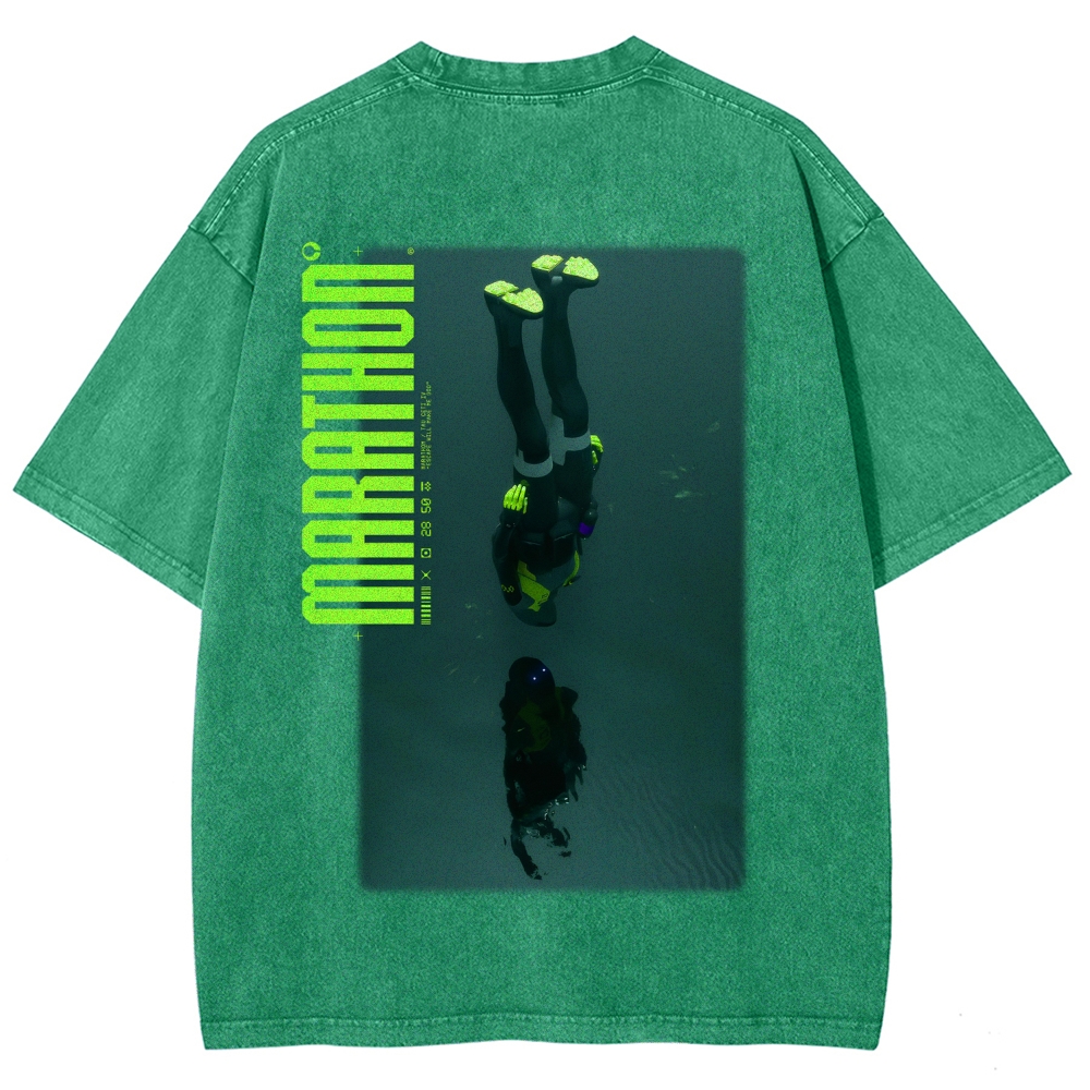 Marathon Unisex Fit Washed T-Shirt 2603017735