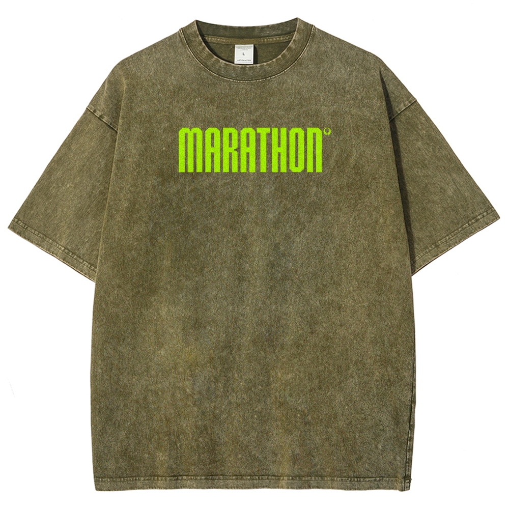 Marathon Unisex Fit Washed T-Shirt 2603017735