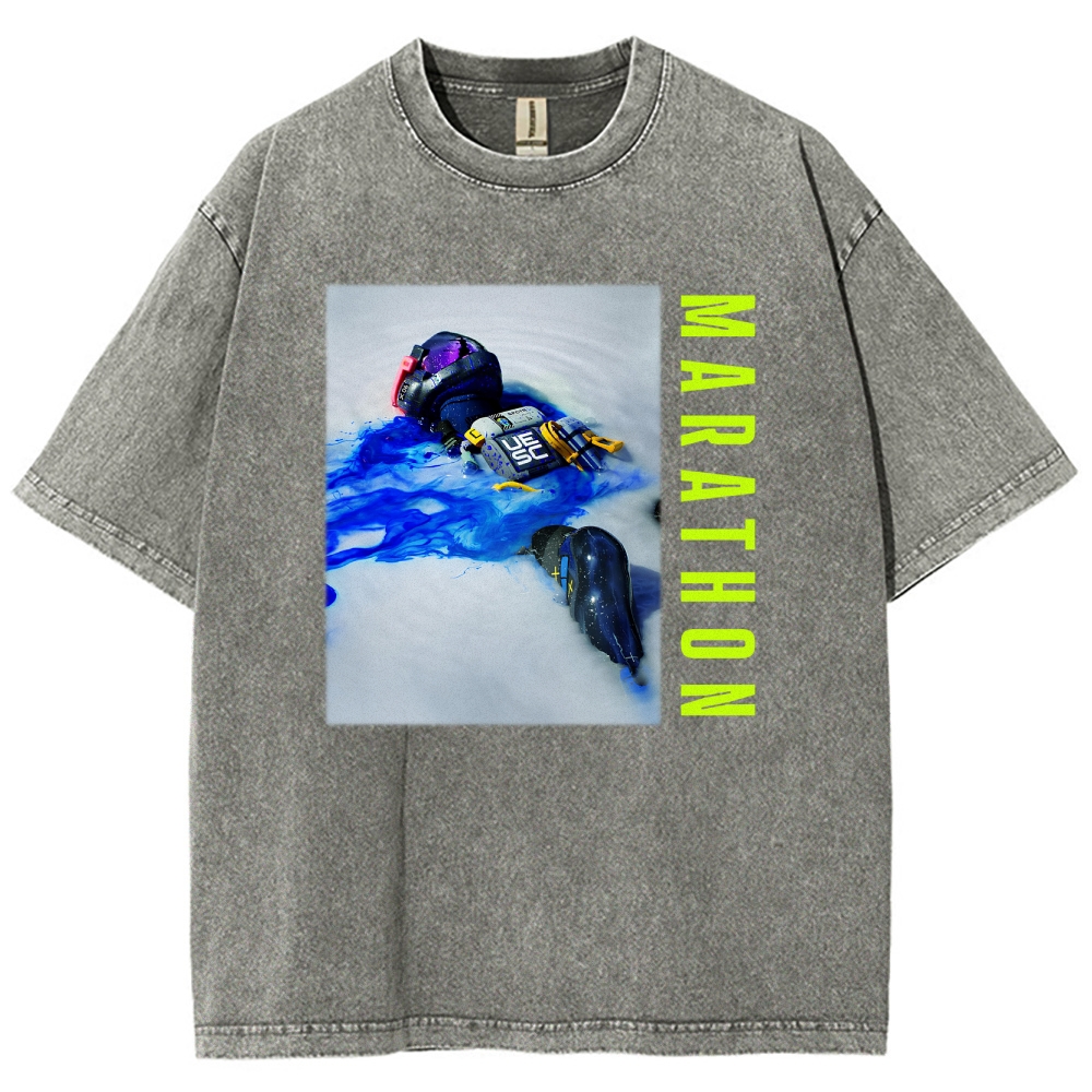 Marathon Unisex Fit Washed T-Shirt 2603017737