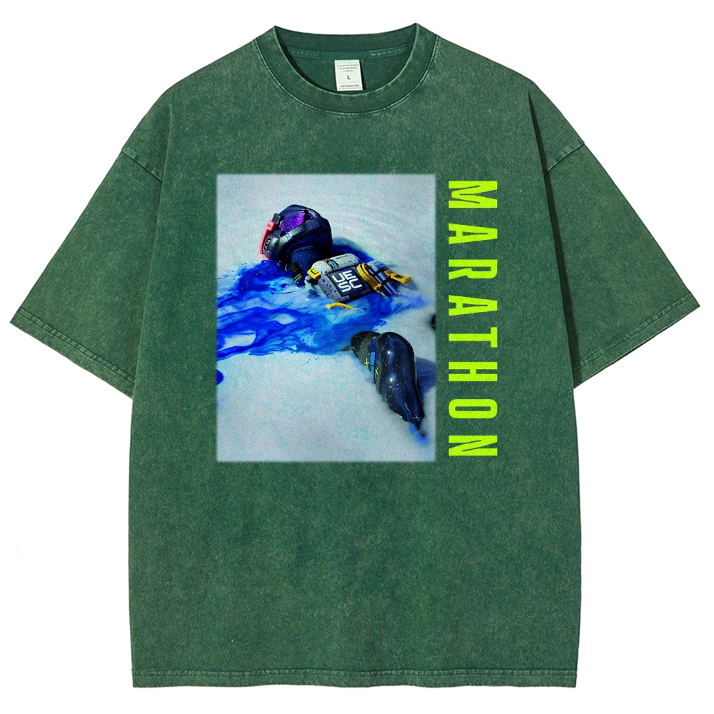 Marathon Unisex Fit Washed T-Shirt 2603017737