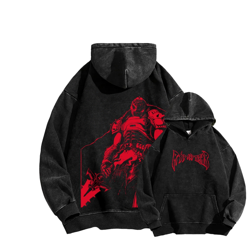 DOOM Unisex Washed Hoodie 2603018501