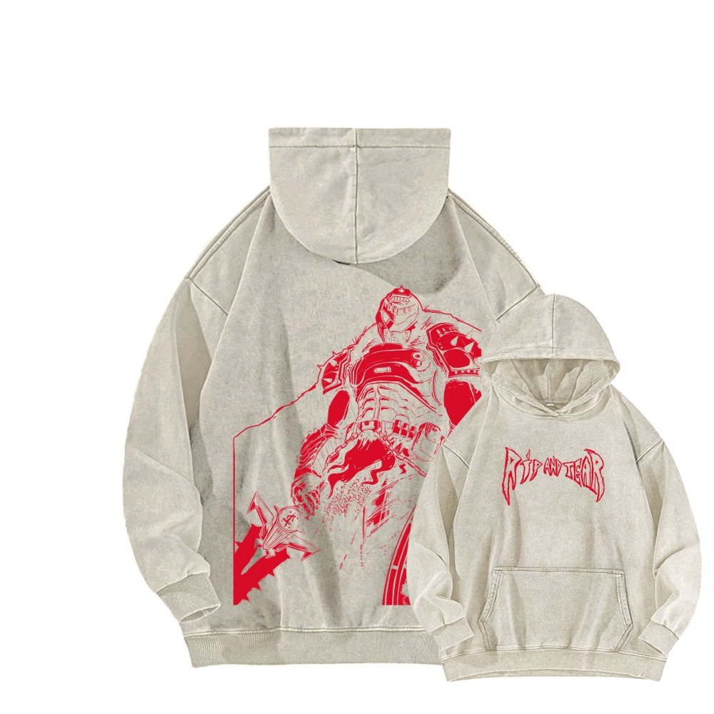 DOOM Unisex Washed Hoodie 2603018501