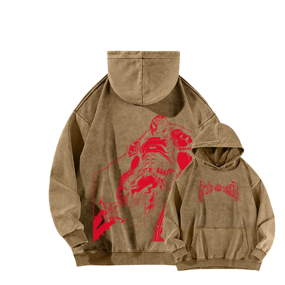 DOOM Unisex Washed Hoodie 2603018501