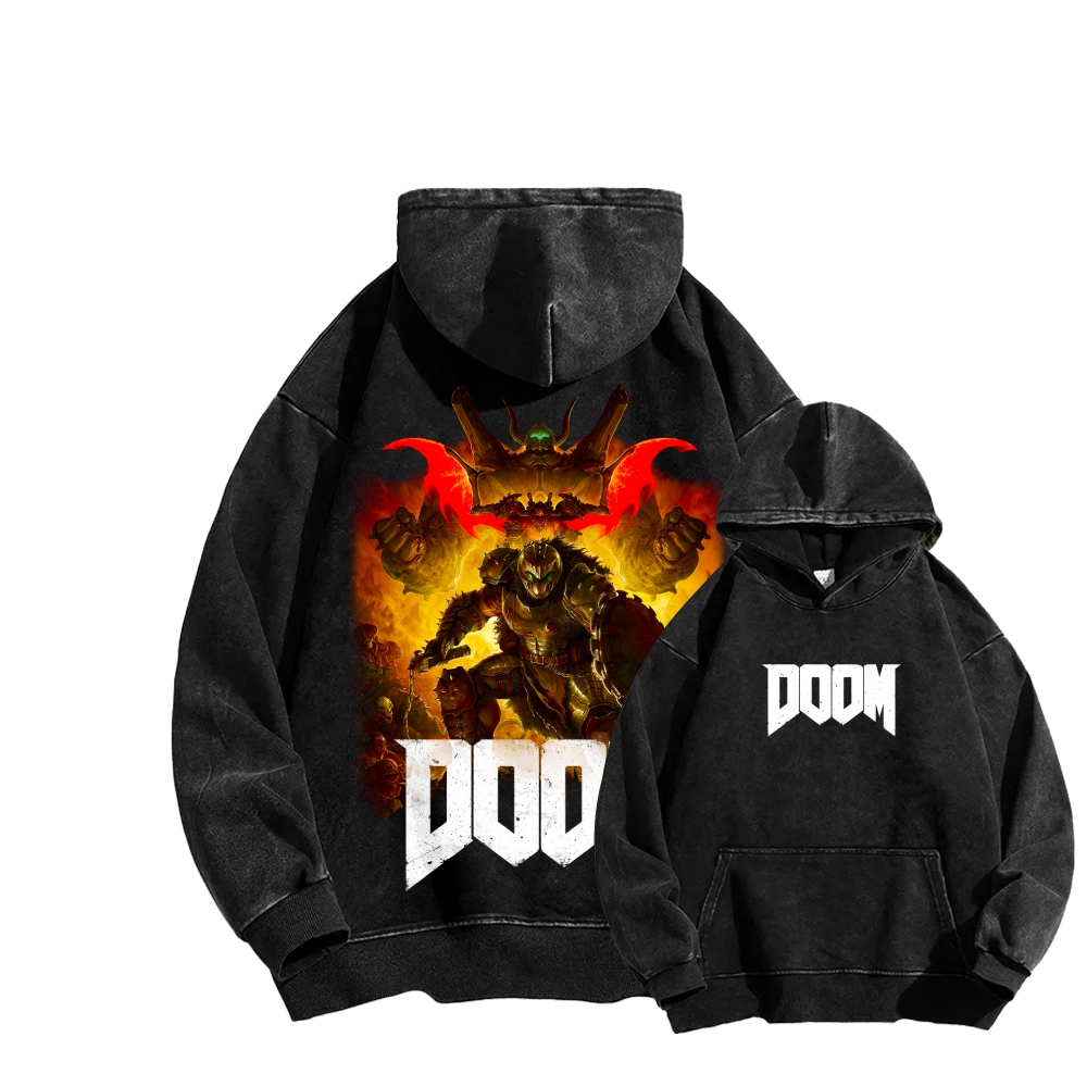 DOOM Unisex Washed Hoodie 2603018514