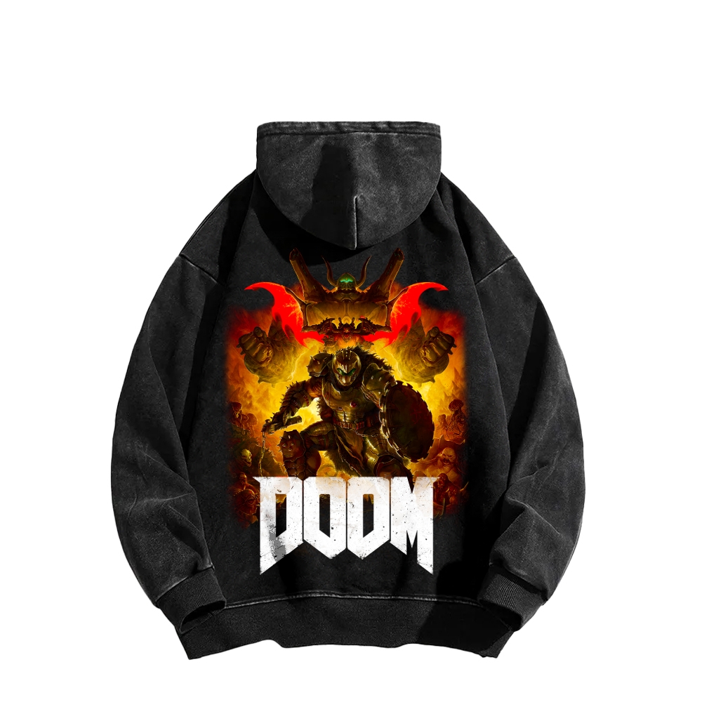 DOOM Unisex Washed Hoodie 2603018514