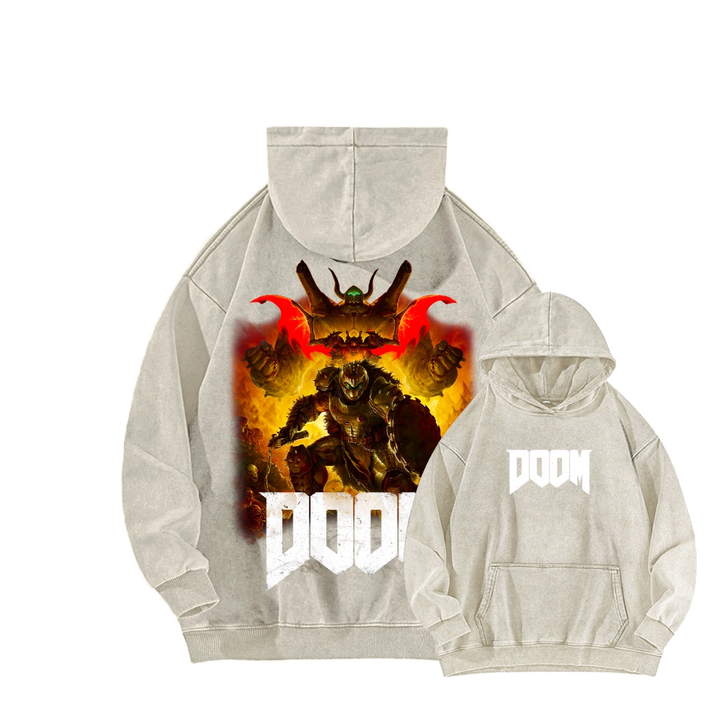 DOOM Unisex Washed Hoodie 2603018514